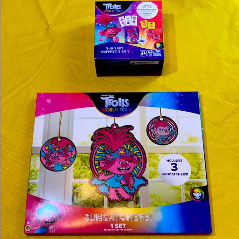 Trolls Suncatchers and 3-in-1 set! (New)*